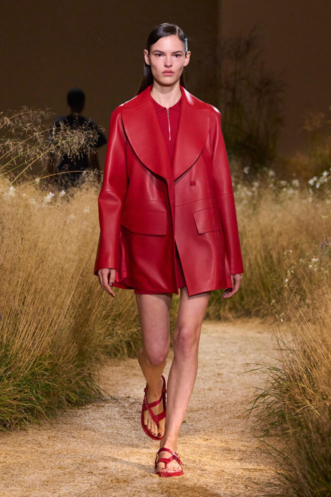 Hermès' Red Monochrome Look from SS24 show