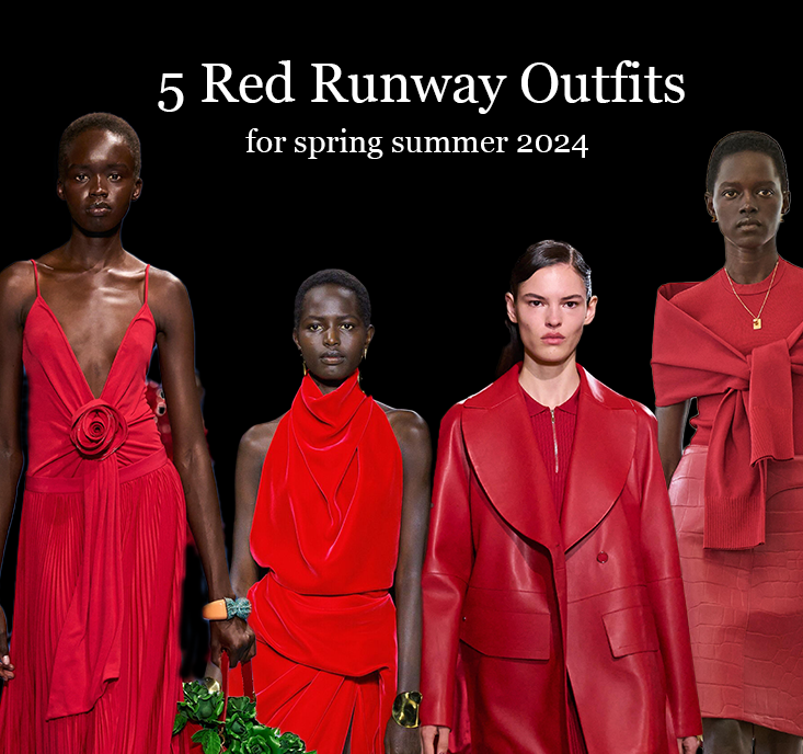 5 red runway outfits for spring summer 2024